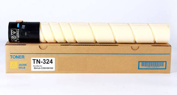 Konica Minolta TN-324Y Yellow Toner – Bizhub C258, C308, C368, C454, C554